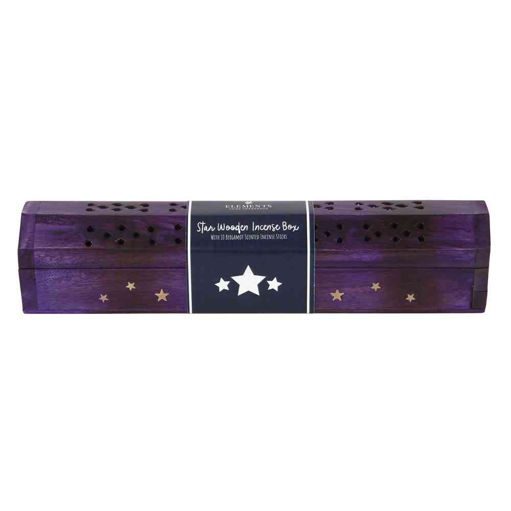 Something Different - Star Wooden Bergamot Incense Box Set Incense burner set - Purple